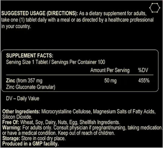 Fuel Up Zink Gluconat 50mg 100 Tabletten