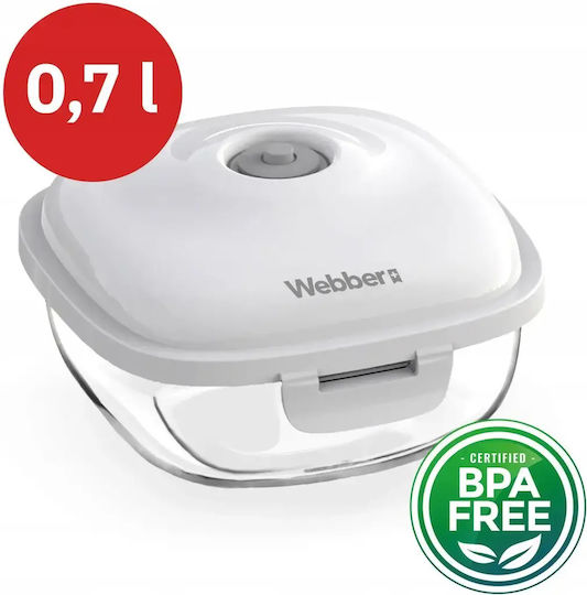 Webber Set Kunststoff Mittagsboxen Transparent 3 Stück