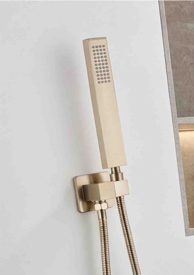 Naron Elektrisches Gitarren Mischpult Für Eingebaute Wasserhähne Für Dusche 3 Ausgänge Gebürstetes Gold