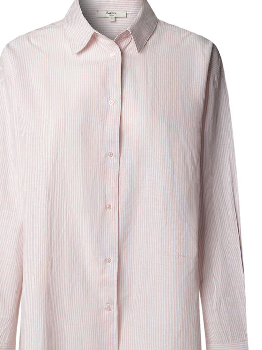 Long Sleeve Women's Shirt Pale Pink