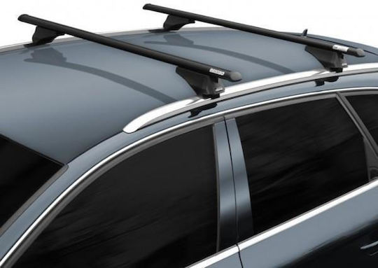 Menabo Aluminum Car Roof Bars Tiger for Peugeot 4008 5D 2013> for Cars with Factory Bars Set with Roof Rack Legs Black