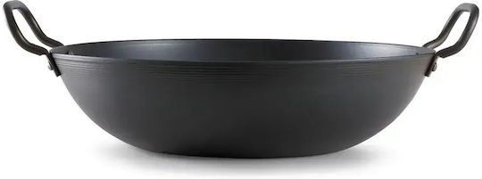 Wok aus Kohlenstoffstahl mit Deckel mit Antihaftbeschichtung 34cm