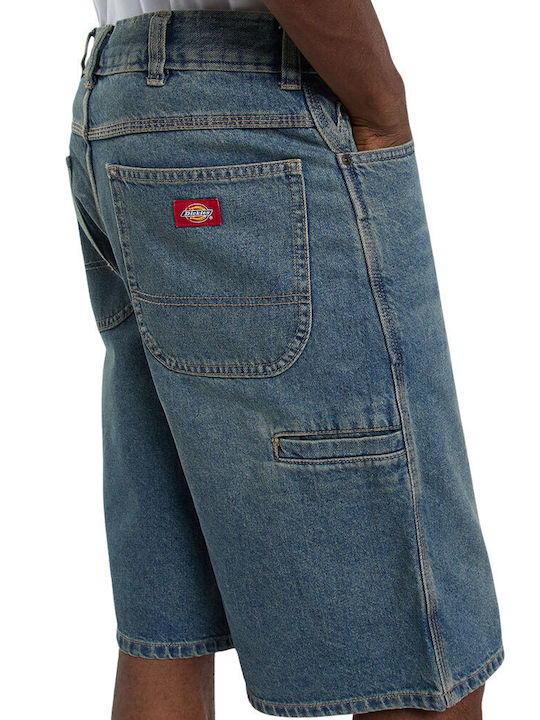 Herren Denim Shorts Khaki Tinted Blau