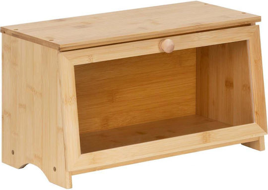 Cutie de Pâine cu Capac din Bambus Bej 40x20x23cm