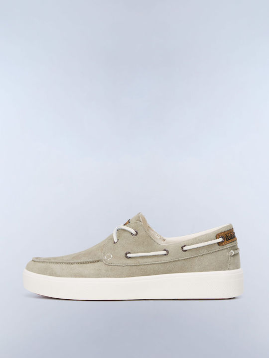 Suede Men's Loafers in Green Colour