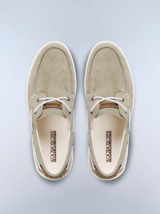 Suede Men's Loafers in Green Colour