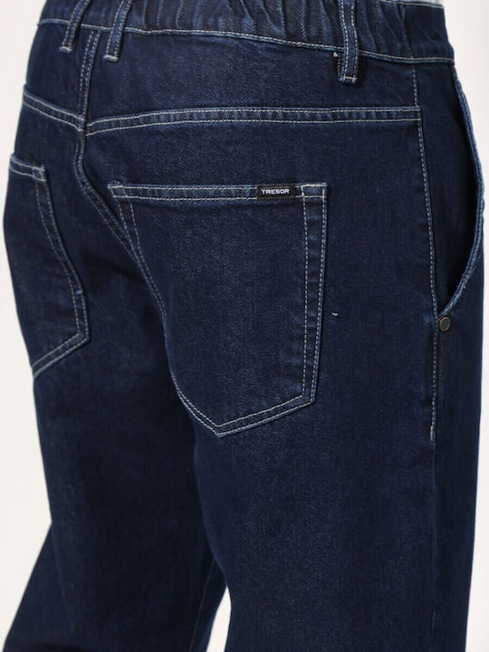 Men's Jeans Pants Regular Fit Dark Blue