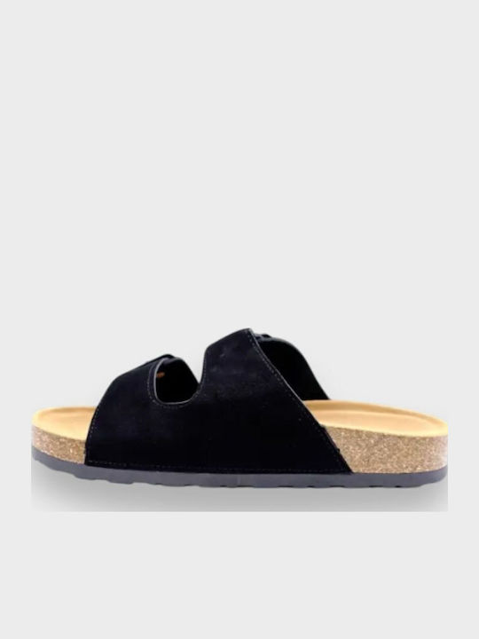Leather Men's Sandals In Black Color