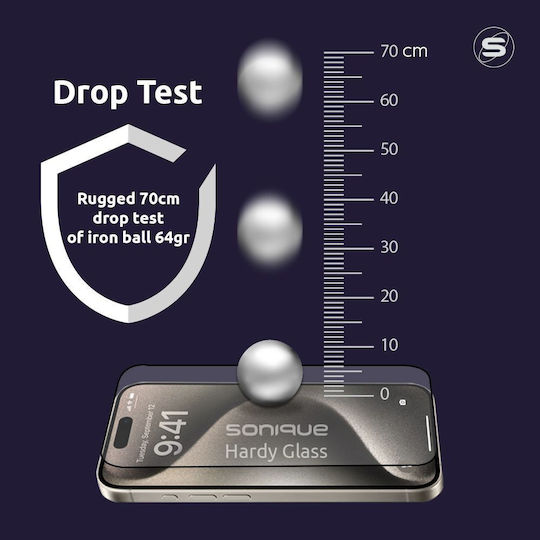 Sonique 2.5D 0.33мм Пълно Лепило Закалено Стъкло Черен (Redmi 14C / Poco C75 Realme C75 4G)