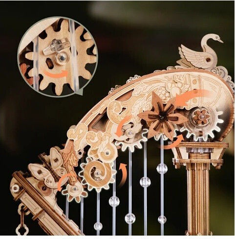 Robotime Amk71 Rokr Magic Harp 350pcs