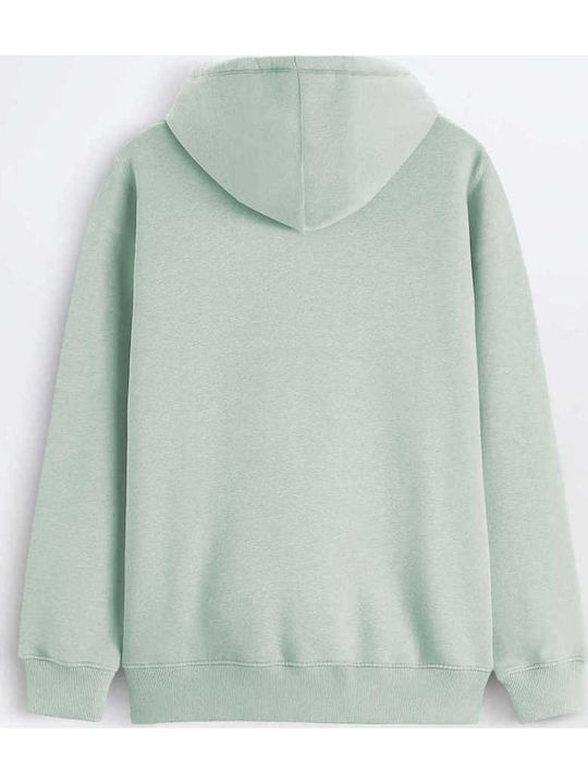 Sweatshirt With Hood Sage H0155F