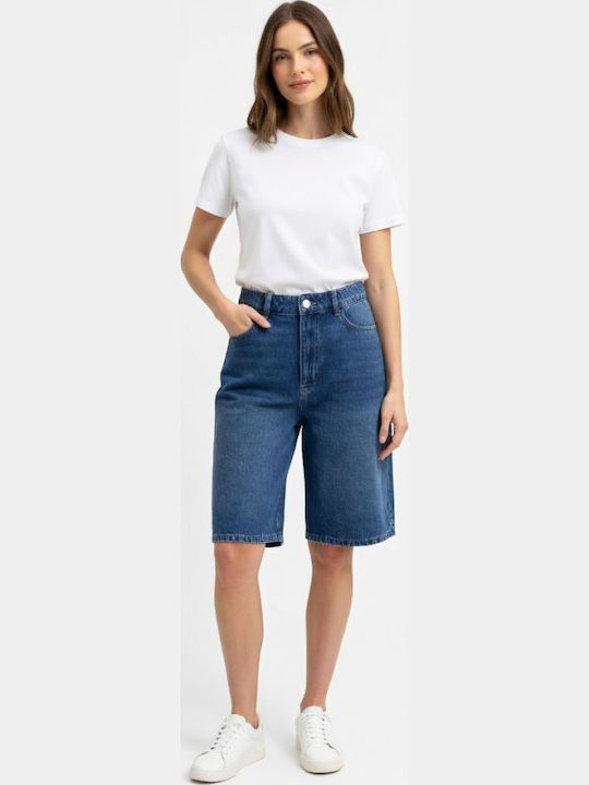 Women's Jean Bermuda Medium Blue