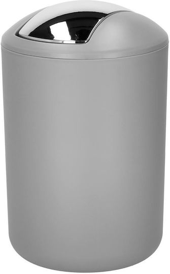 Bathroom Accessory Set Plastic Silver 6 Pieces