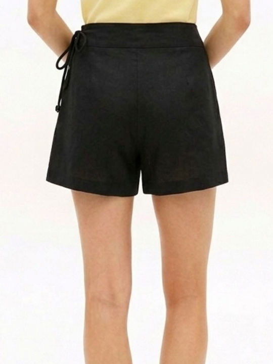 Women's Linen Shorts Black