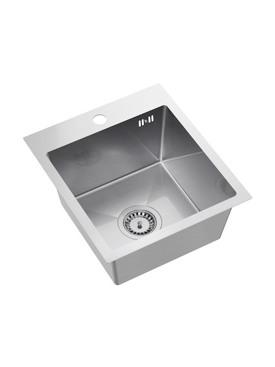 MYQ Ένθετος Νεροχύτης Inox με Μπαταρία Μ45xΠ40cm Γκρι