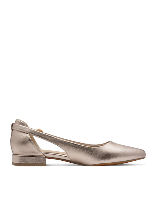 Damen Ballerinas Gold