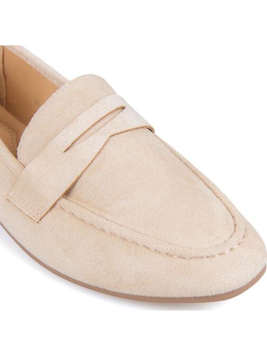 Women's Loafers In Beige Colour