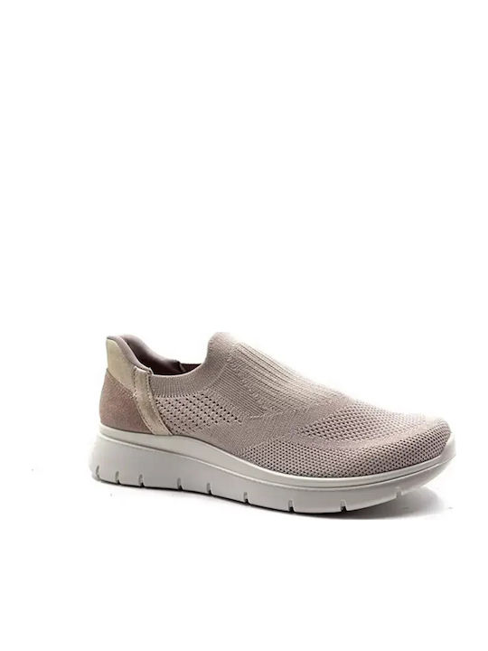 Women's Moccasins In Beige Colour