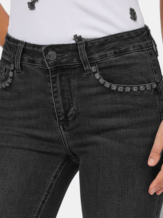 Women's Flared Gray Jean Pants