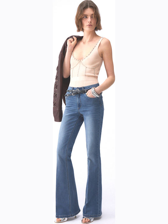 High Rise Women's Flared Jean Pants