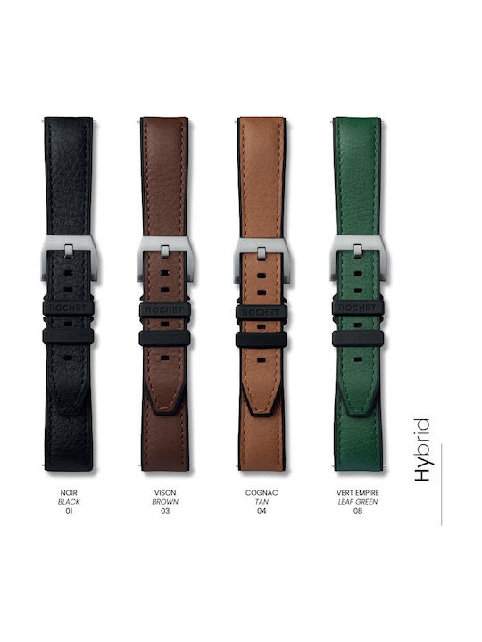Rochet Δερμάτινο Λουράκι Καφέ 22mm
