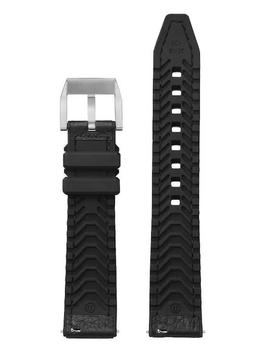 Rochet Δερμάτινο Λουράκι Μαύρο 22mm
