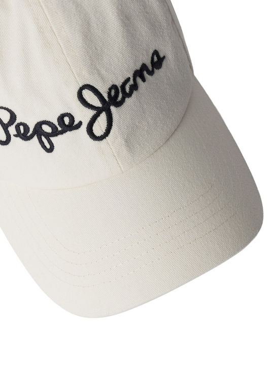 Pepe Jeans Παιδικό Καπέλο Jockey Υφασμάτινο Alix Λευκό