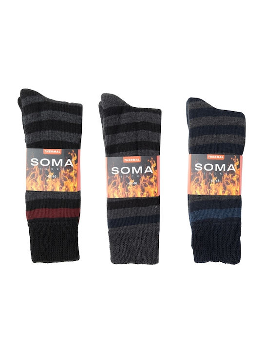 Soma Socks Șosete Bărbătești cu Model Multicolor Închis 3Pack