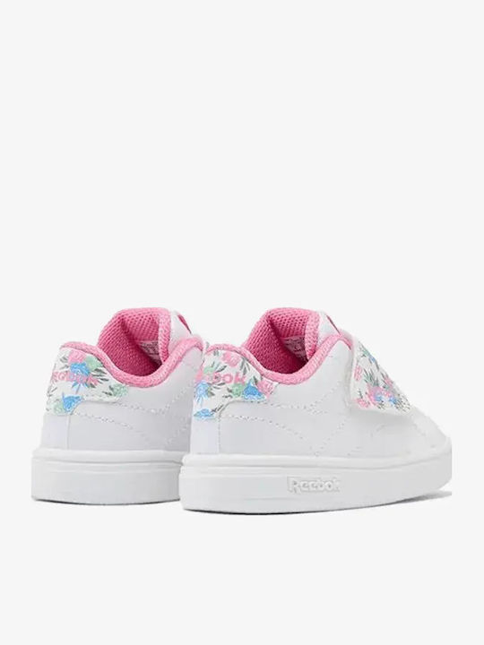 Court Kids Sneakers Anatomic with Hoop & Loop Closure White