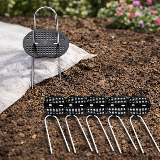 Set 6 Suport Cuie Fixare Agrotextil Țesătură Geotextilă 25 Cm