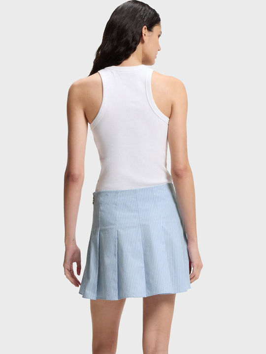 Πλισέ Mini Φούστα Light Blue