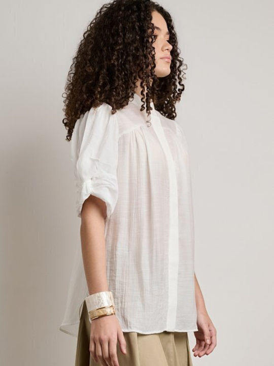 Short Sleeve Women's Shirt White