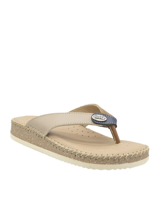 Leather Women's Anatomic Sandals Beige