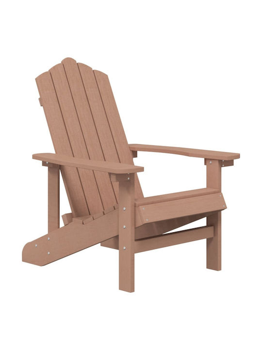 Adirondack Garden Lounge Set for Small Outdoor Spaces 3 Pieces Brown