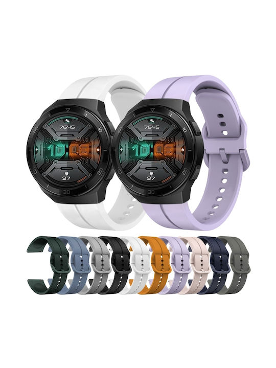 Curea Silicon Albă (Huawei Watch GT 2e)