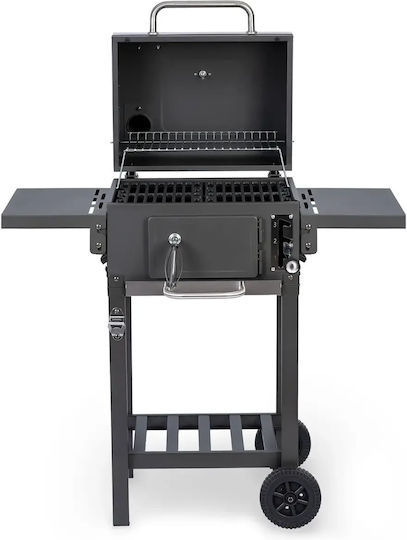 Smartic Stainless Steel Charcoal Grill with Thermometer 31.5x31.5cm