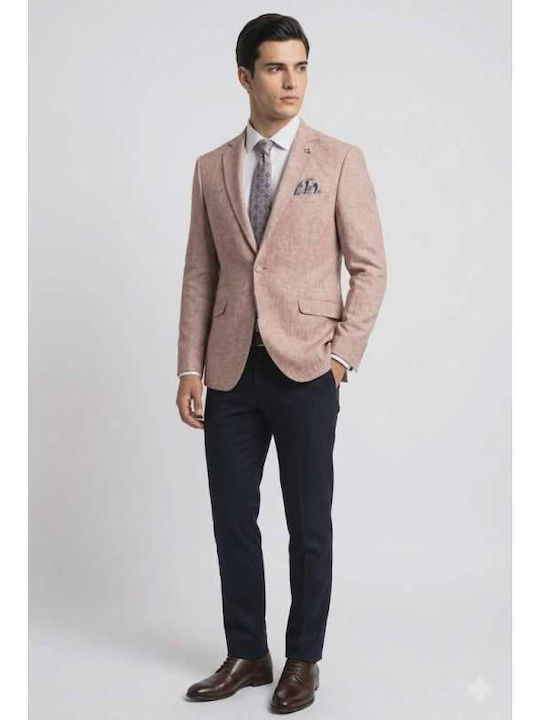 Men’s Suit Jacket with Slim Fit Beige