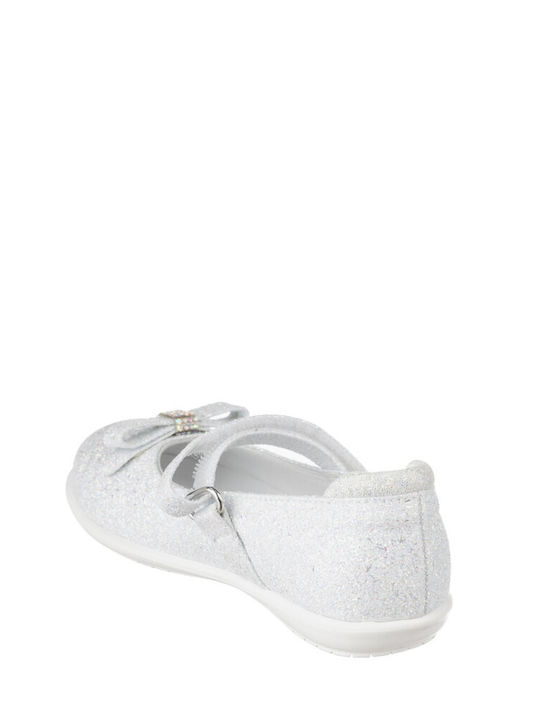 Kids Ballerinas with Hoop & Loop Closure White