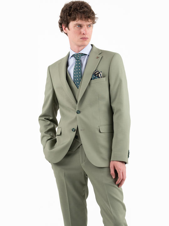 Men's Suit with Slim Fit Green