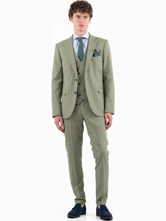 Men's Suit with Slim Fit Green
