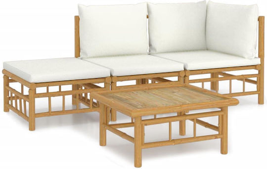 Garten- und Outdoor-Möbelsets Typsatz Wohnzimmer 4 Stück mit Kissen