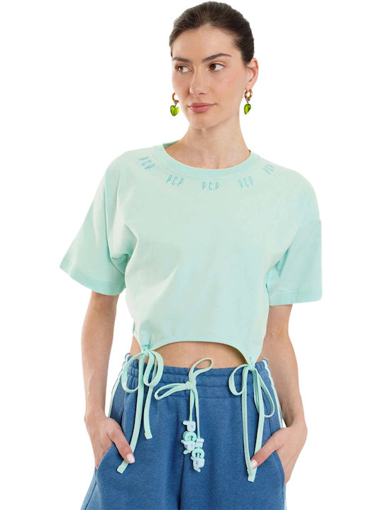Amelie Дамска Crop Тениска Мента