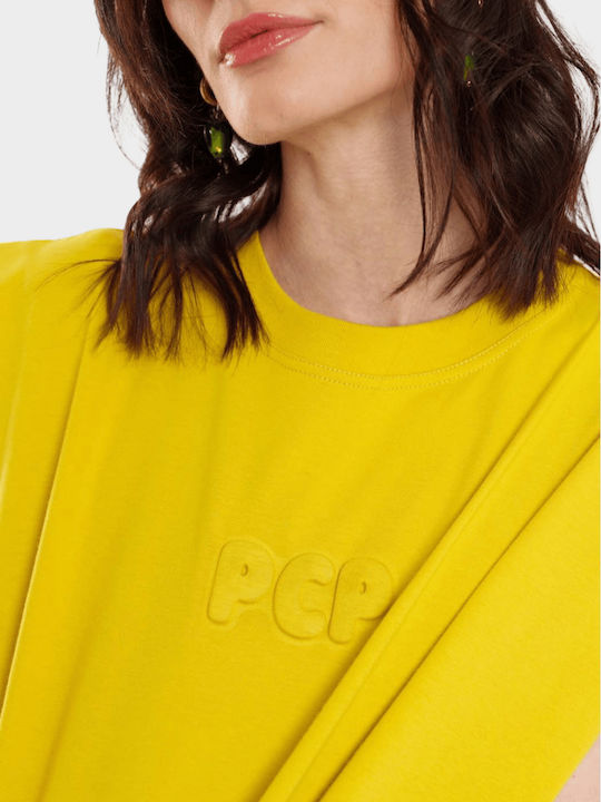 Bubble Women's Summer Cotton Sleeveless Yellow Blouse