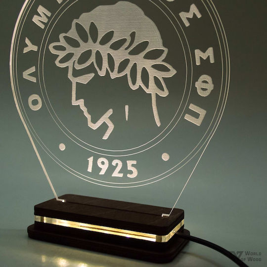 World of Wood Decorative Lamp Olympiakos Osfp LED 19x17cm