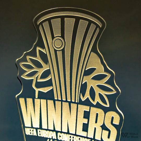 World of Wood Decorative Lamp Olympiacos Conference League Cup LED 20x12cm