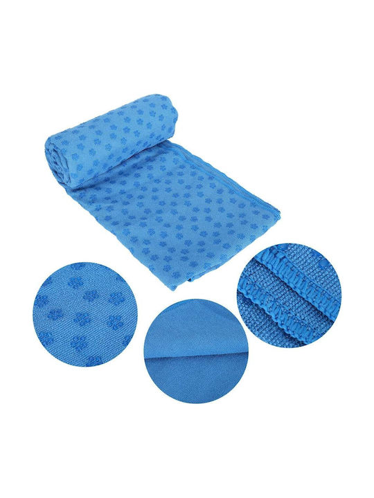 Yoga Towel Anti-Slip Dots Yoga Towel Blue XL 183x63cm