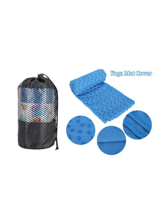 Yoga Towel Anti-Slip Dots Yoga Towel Blue XL 183x63cm