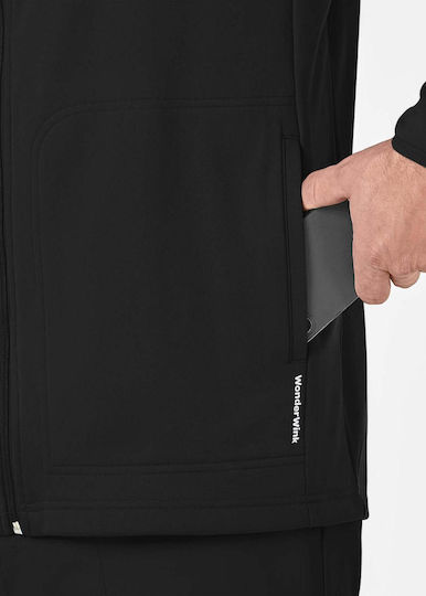 WonderWink Male Medical Pants And Blouse Set Black