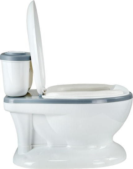 Little Mom Potties Toilet with Lid Gray
