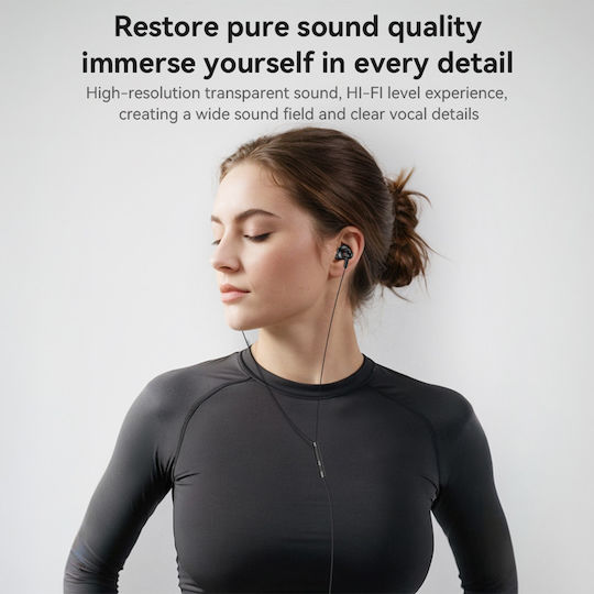 Yesido Căști Handsfree In-ear cu Mufă 3.5mm Negre